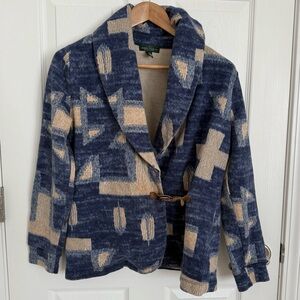 Women’s Lauren Ralph Lauren Aztec Southwestern Shawl Collar Cardigan Size M